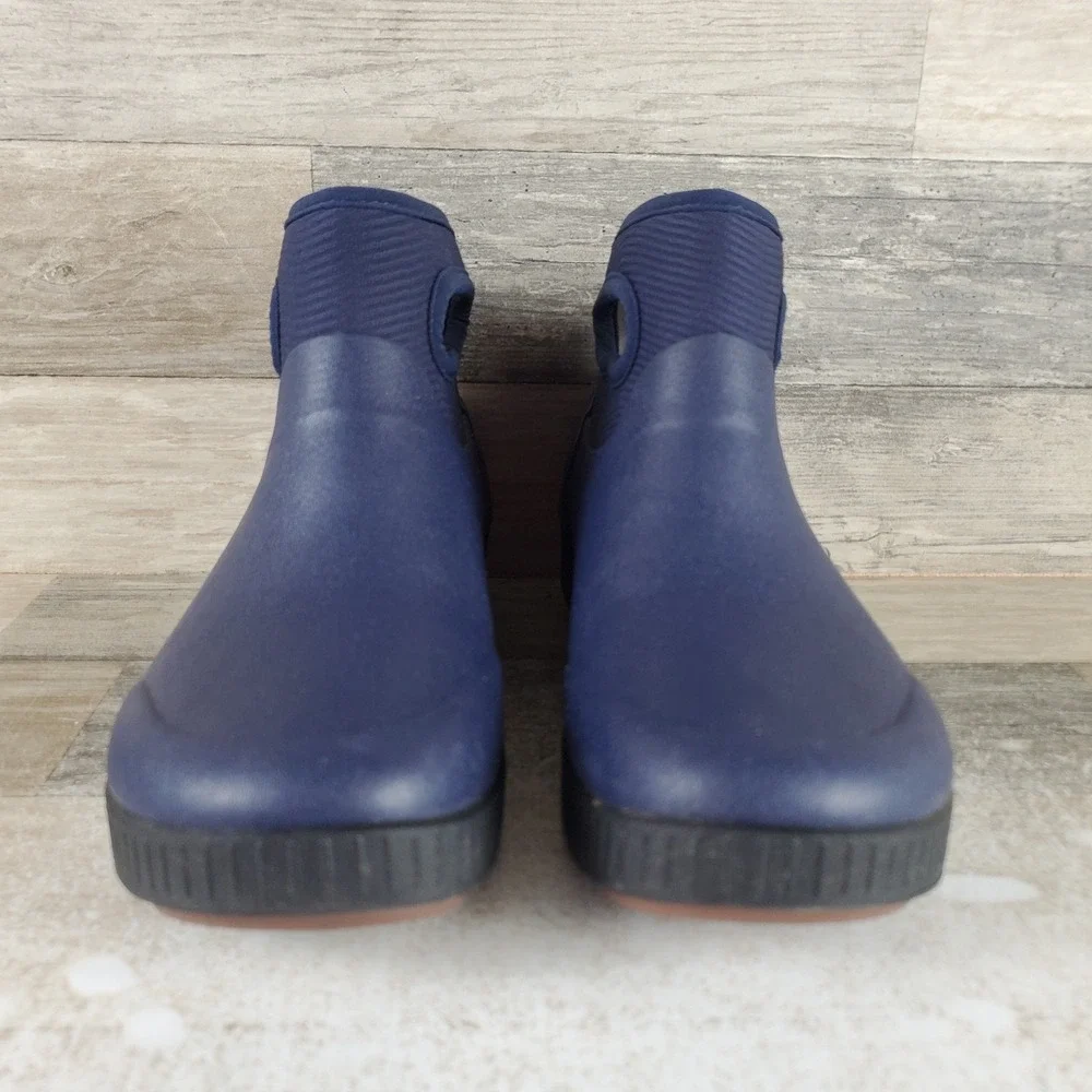 Bogs Seattle II Womens Ankle Boots Sz 6 Indigo Black Rubber Waterproof Slip On